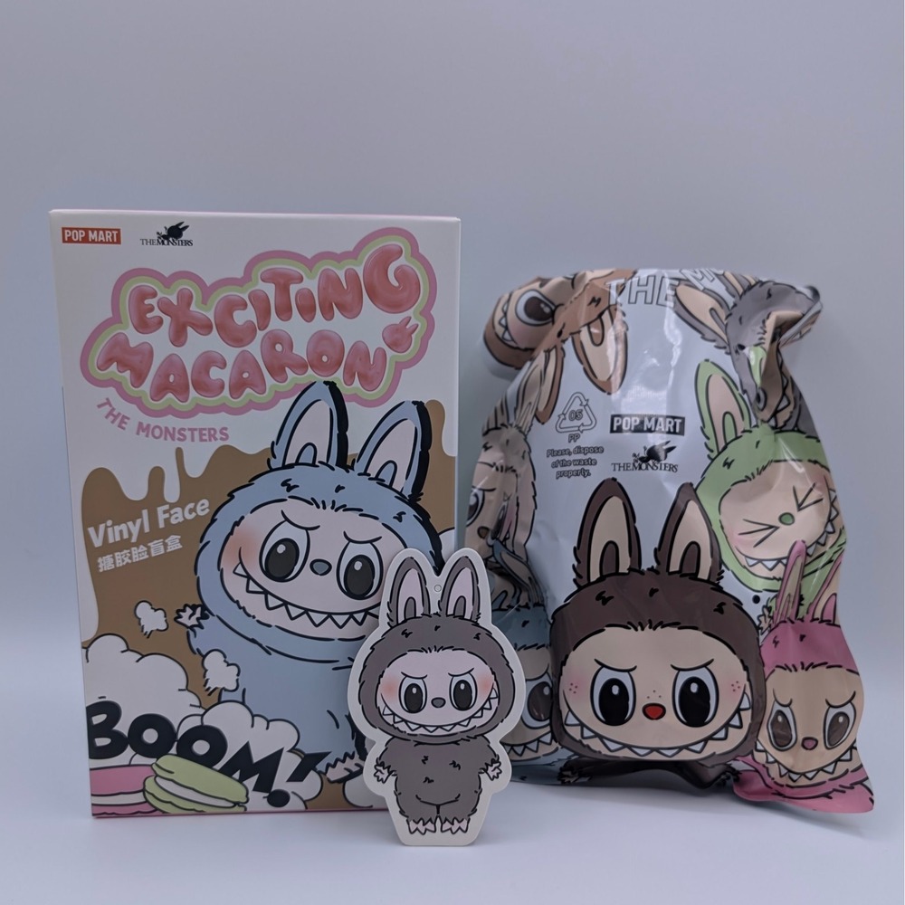 POP MART The Monsters Exciting Macaron SESAME BEAN Figure Verified Unopened Bag